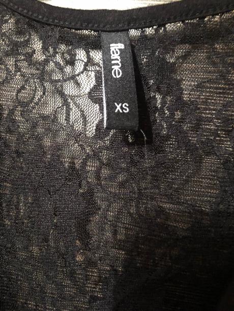 Saty cierne s cipkou xs, xs