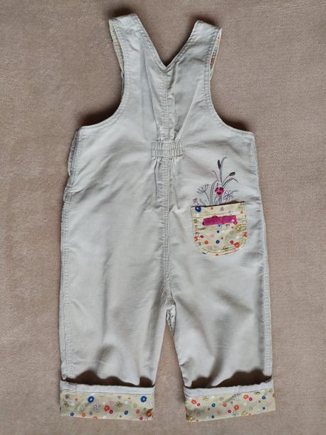 Menčestrové nohavice na traky veľ 80/86 +, mothercare,80