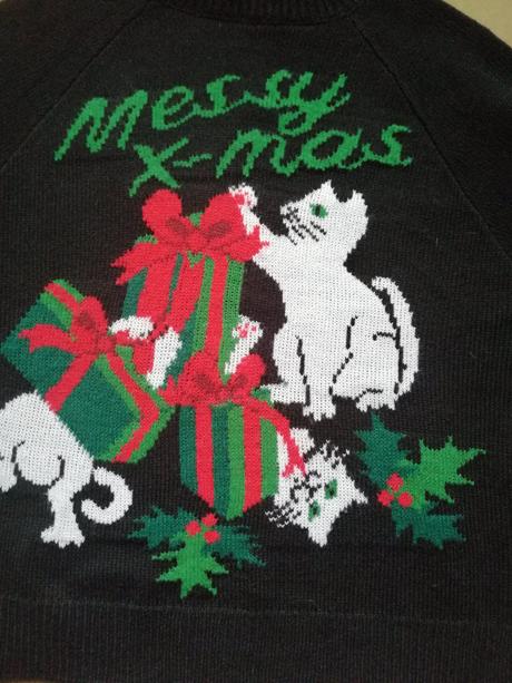 Vianočný sveter h&m monki s mačkami cs, h&m,s