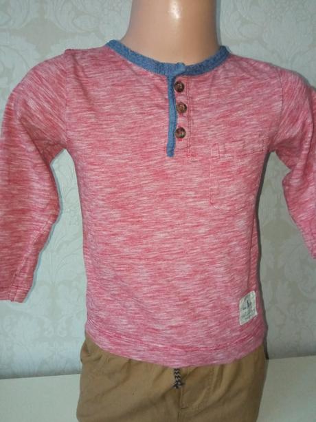 Chlapčenské tričko s roll-up rukávom h&m (92), h&m,92