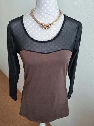 Hnedo-čierny top veľ. 38, 38