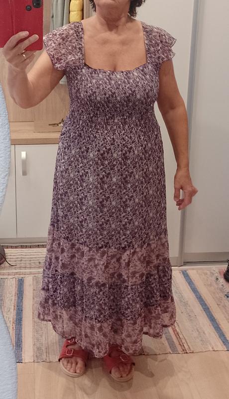 Fialové letné šaty v.xl, xl