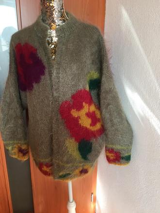 Moherovy kabatovy sveter, m