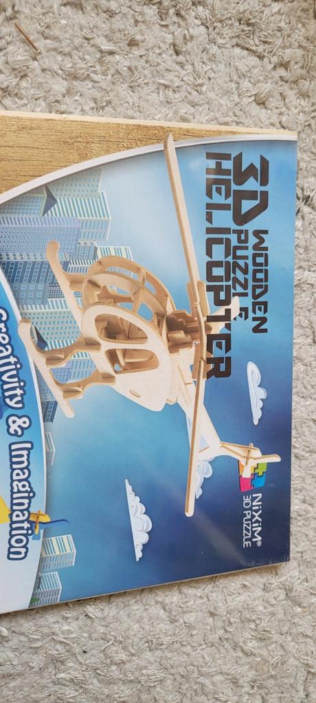 3d drevene puzzle lietadlo a helikoptera,