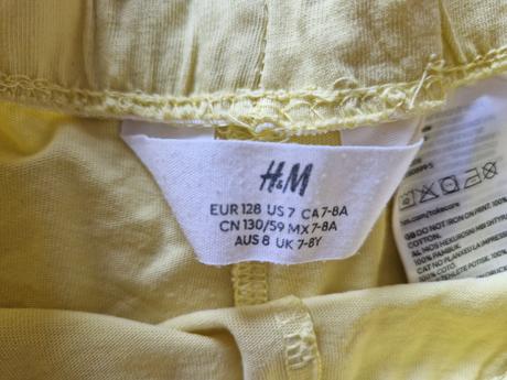 Žlté kraťasky, h&m,128