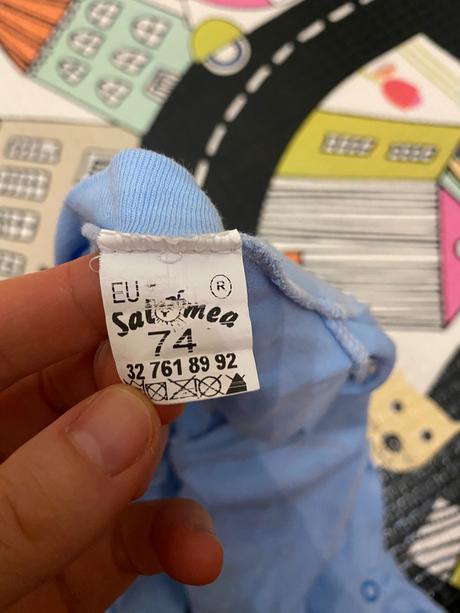 Bavlnené pyžamo overal celozapínacie, 74