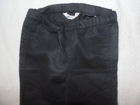Nohavice s imitáciou koženky, h&m,140
