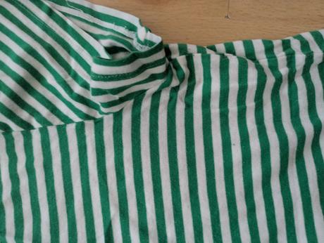 Zelené pásikové tričko h&m s/xs, h&m,xs