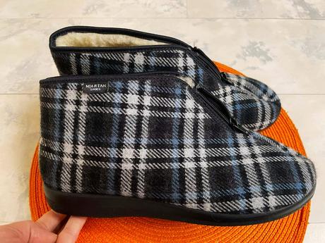 Seniorské vysoké papuče zatepl.ovčou vlnou, 43