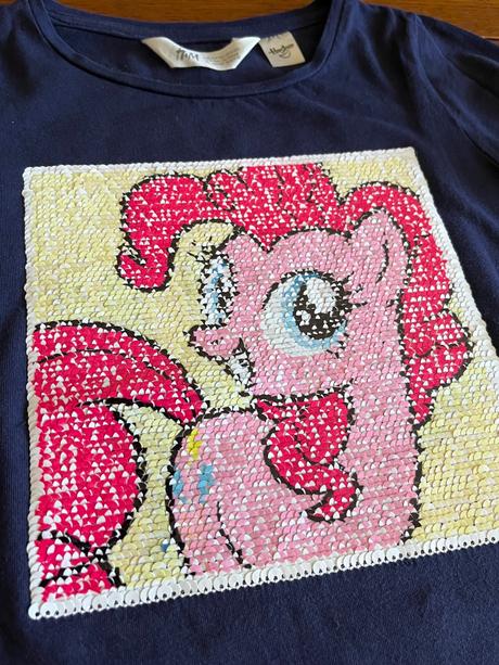 Interaktívne tričko my little pony premieňacie, h&m,134