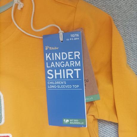 Nové bavlnené tričko 110/116 na 4-6 rokov, tchibo,110 / 116