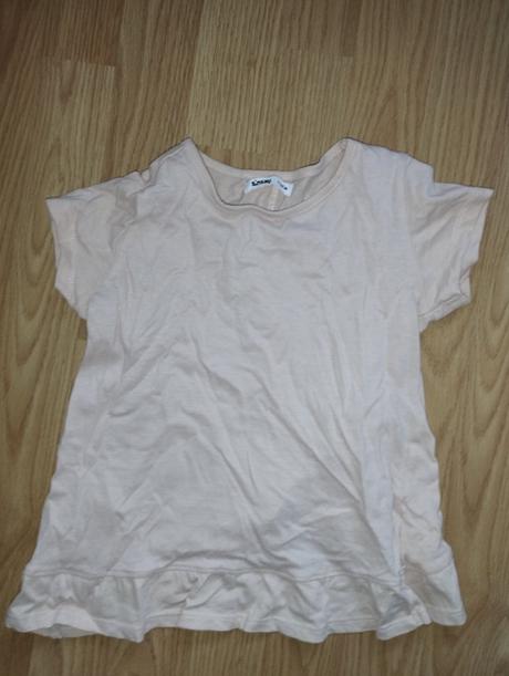 Bledoružové tričko so zaujímavým zadným dielom, sinsay,116