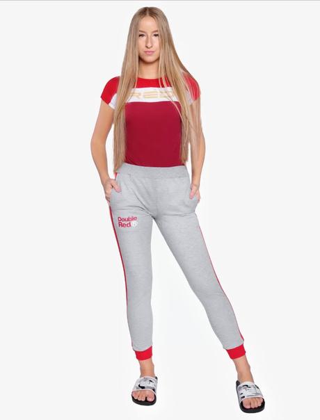 Štýlové teplákové nohavice double red,pc 44,95 eur, s