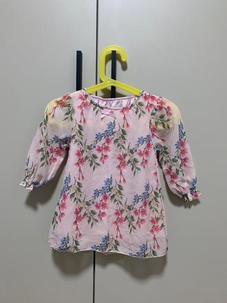 Kvetinové šifonové šaty / tunika rené rofé, 80