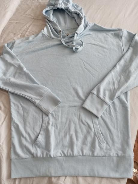 Bledo modrá mikina predĺžená, xl