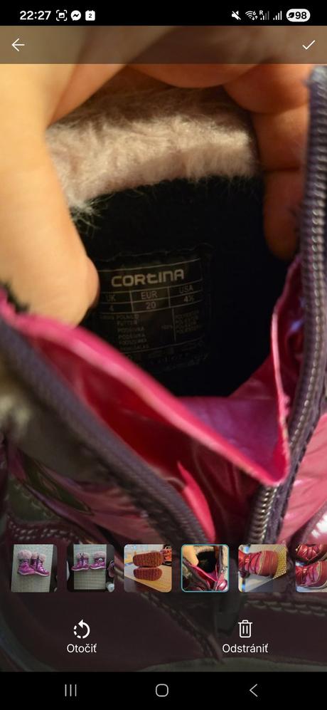 Bordovo ružové cortina čižmičky, 20