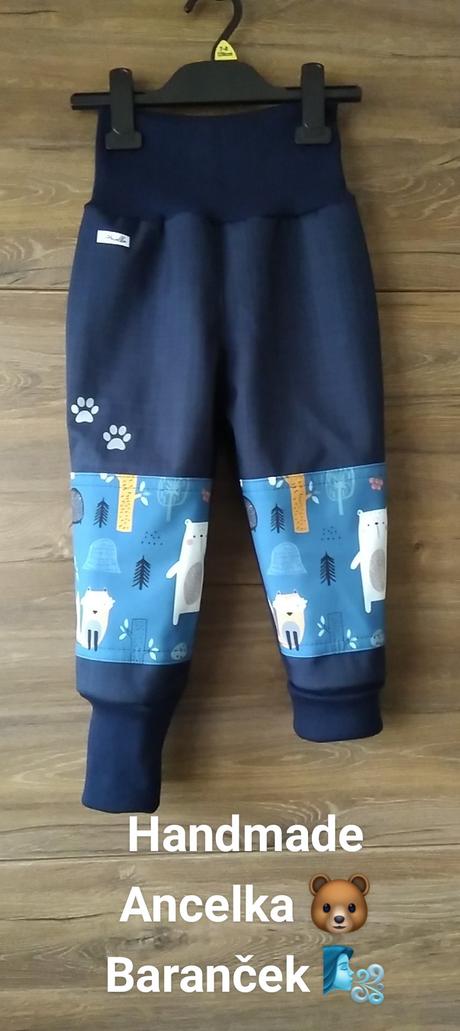 Kombinované barancekove softshellky, 68 - 164