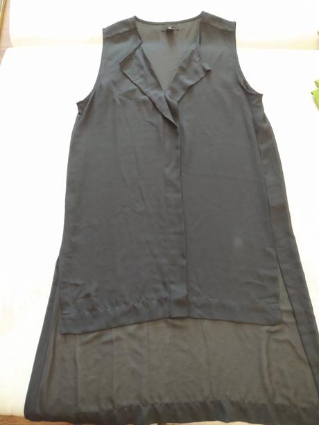 Čierna blúzka predĺžená k leginam, h&m,40