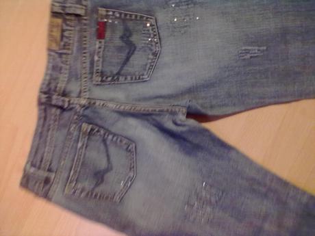 Rifle damske bledomodra z kamenkani vybite, 38