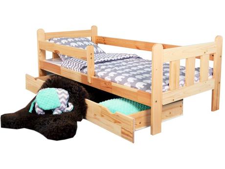 Detská posteľ s roštom,zásuvkou,matracom,bariérkou, šírka (cm): 80,dĺžka (cm): 140