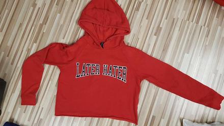 Červená mikina s, new yorker,s