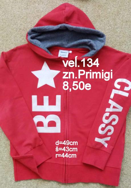 Mikina dievčenská veľ.134, primigi,134