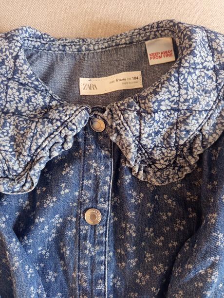 Riflové šaty zara, zara,104