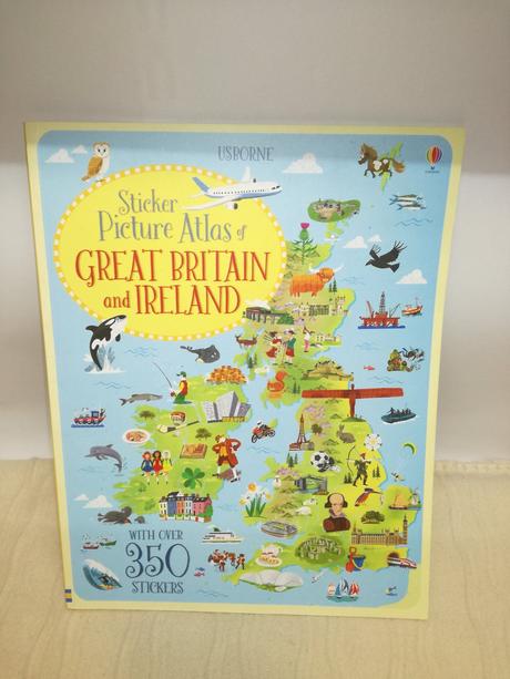 Usborne sticker picture atlas great britain su19, 