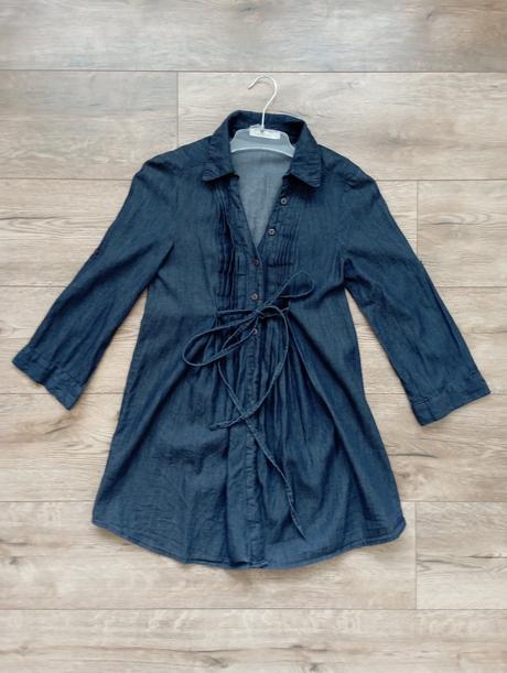 Predĺžená riflová košeľa, xs