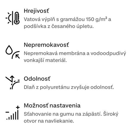 Nepremokavé rukavice wedze, decathlon,134