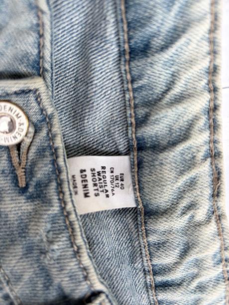 Hm trhane dzinsove kratase sortky, h&m,40
