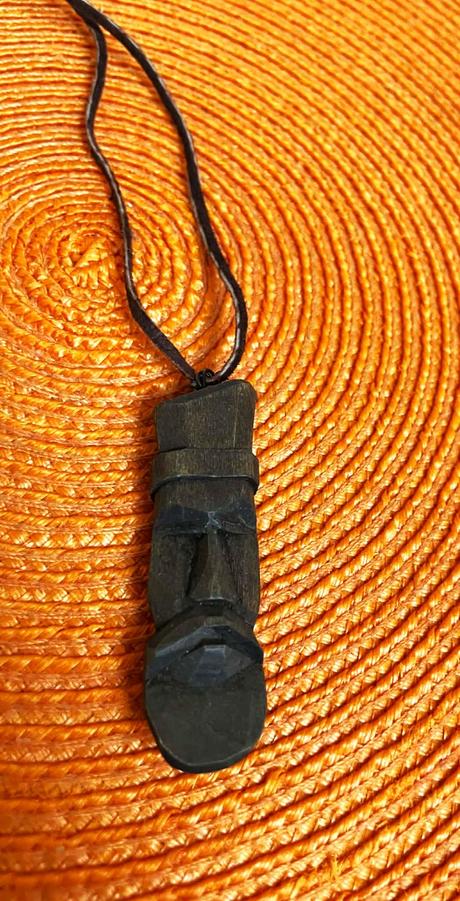 Naturálny drevený náhrdelník, 