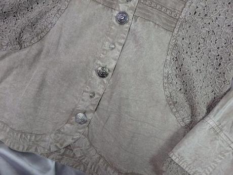 Kvalitná béžová blúzka, 38