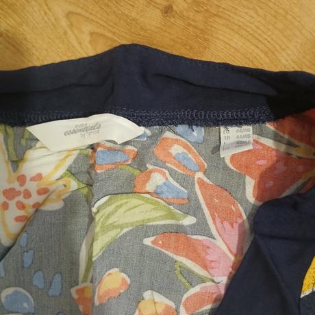 Tmavomodrý kvetovaný župan, tchibo,44