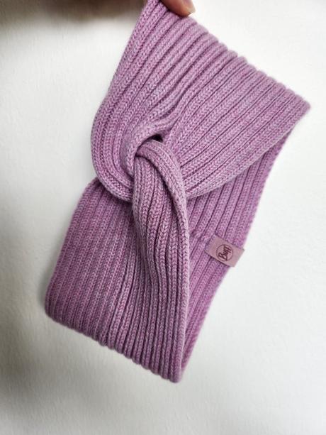 Buff merino pletená čelenka, 