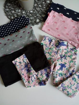 Kvetinkove teplejšie legíny a trička, h&m,104