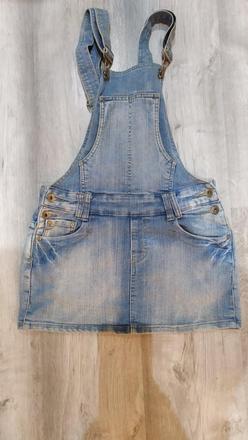 Riflová sukňa/šaty, s