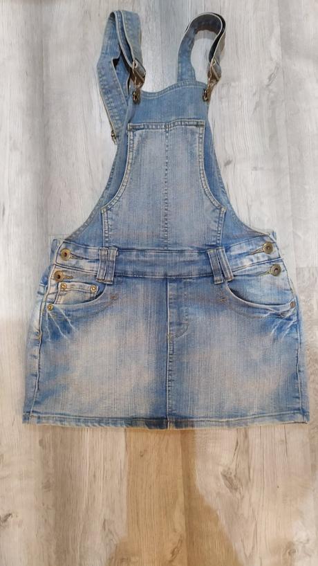 Riflová sukňa/šaty, s