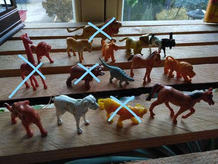 Retro figurky zvieratiek,