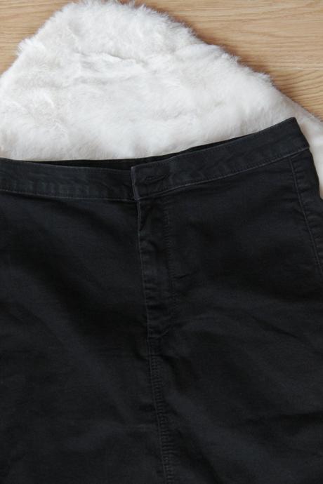 Čierna rifľová sukňa m, m