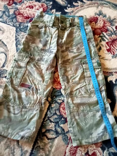 Zateplené maskáčové kapsáčové nohavice, next,104