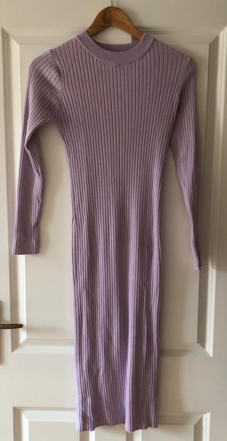 Bledofialové pleteninové šaty reserved s/36, reserved,36