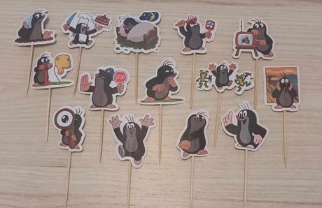 Tortový zápich krtko (15ks) - skladom, nv-2, 