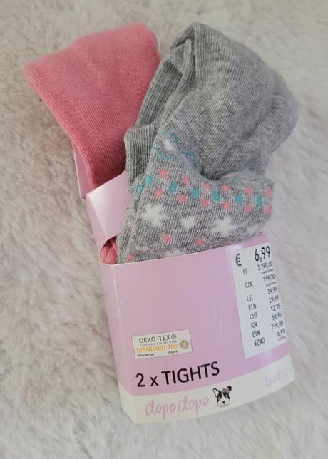 Pančušky veľkosť 62/68 v balení 2 ks - nové, takko,62 / 68