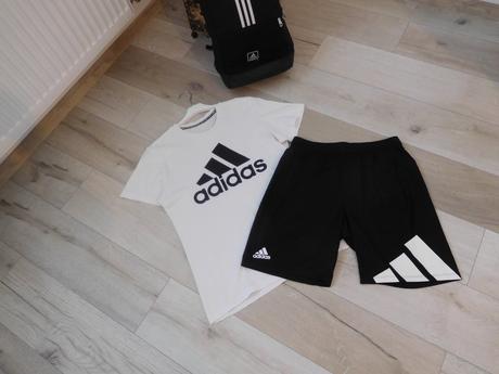 Adidas tričko, kraťasi, ruksak,, m
