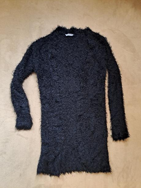 Čierny chlpatý sveter lindex c xs, lindex,164