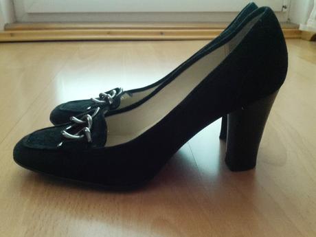 Čierne topanky s aplikaciou, 36