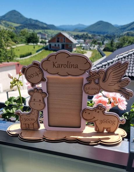 Fotoramik s údajmi  o narodení bábätka, 