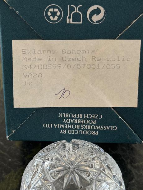 Bohemia crystal vazicka, 