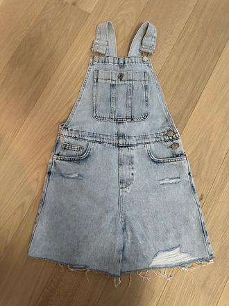 Riflové šortky s trakmi, zara,140